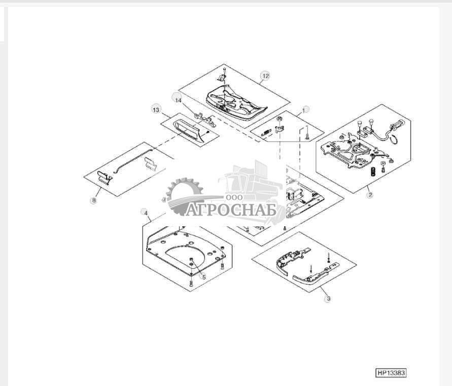 Operator's Seat Pivot And Adjust Assemblies 